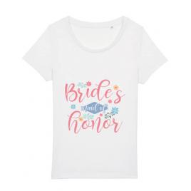 Tricou petrecerea burlacitelor stanley stella brides maid of honor alb