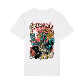 Tricou stanley stella barbat heavy guitar alb