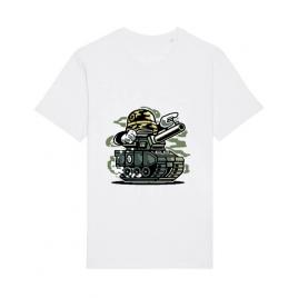 Tricou stanley stella barbat war tank alb