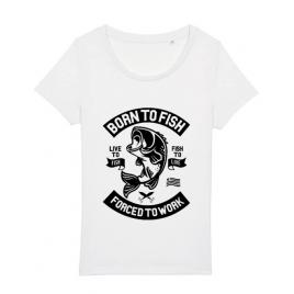 Tricou stanley stella dama born to fish alb