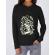 Hoodie dama cu gluga heart and anchor negru