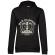 Hoodie dama cu gluga old classic barber negru