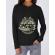 Hoodie dama cu gluga rockabilly hotrod negru