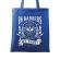 Sacosa din panza in barbers we trust albastru regal