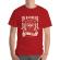 Tricou adler barbat in barbers we trust rosu