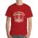 Tricou adler barbat old classic barber rosu