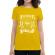 Tricou adler dama in barbers we trust galben