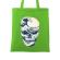 Sacosa din panza the great wave off skull verde mar
