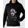Hoodie barbat cu gluga albert rockeinstein negru