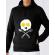 Hoodie barbat cu gluga eggskull negru
