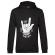 Hoodie barbat cu gluga stand for heavy metal negru