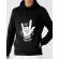 Hoodie barbat cu gluga stand for heavy metal negru