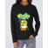 Hoodie dama cu gluga minionbob negru