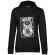 Hoodie dama cu gluga where words fail, music speaks negru