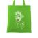 Sacosa din panza albert rockeinstein verde mar