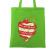 Sacosa din panza you are the apple of my eye verde mar