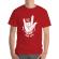 Tricou adler barbat stand for heavy metal rosu