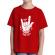 Tricou adler copil stand for heavy metal rosu