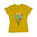Tricou adler dama let the sea, set you free galben