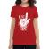 Tricou adler dama stand for heavy metal rosu
