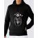 Hoodie barbat cu gluga coffee reaper negru