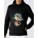 Hoodie barbat cu gluga skull movie negru