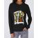 Hoodie dama cu gluga card negru
