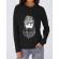Hoodie dama cu gluga sailor man negru