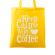 Sacosa din panza keep calm with coffee galben
