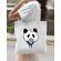Sacosa din panza panda sailor alb