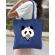 Sacosa din panza panda sailor albastru regal