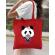 Sacosa din panza panda sailor rosu