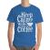 Tricou adler barbat keep calm with coffee albastru azuriu