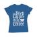 Tricou adler dama keep calm with coffee albastru azuriu