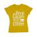Tricou adler dama keep calm with coffee galben