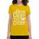 Tricou adler dama keep calm with coffee galben
