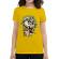 Tricou adler dama skull movie galben