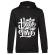Hoodie barbat cu gluga turn hate into love negru
