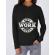 Hoodie dama cu gluga dont work for money negru