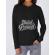 Hoodie dama cu gluga stand your ground negru