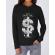 Hoodie dama cu gluga tree dollar negru
