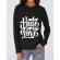 Hoodie dama cu gluga turn hate into love negru