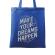 Sacosa din panza make your dreams happen albastru regal