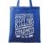 Sacosa din panza stop the killing started now albastru regal