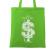 Sacosa din panza tree dollar verde mar