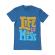 Tricou adler barbat life is a mess albastru azuriu