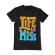 Tricou adler barbat life is a mess negru