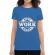 Tricou adler dama dont work for money albastru azuriu