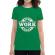 Tricou adler dama dont work for money verde mediu