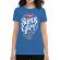 Tricou adler dama i am a super girl albastru azuriu
